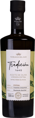 91,95 € Free Shipping | Olive Oil Nobleza del Sur Traditional, EVOO Extra Virgin Andalusia Spain Picual Medium Bottle 50 cl Glass