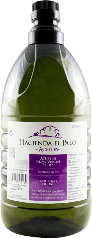 28,95 € Envío gratis | Aceite de Oliva Hacienda el Palo PET Andalucía España Picual Garrafa 2 L