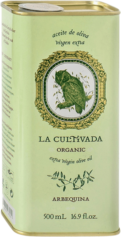 25,95 € Envío gratis | Aceite de Oliva La Cultivada AOVE Virgen Extra Andalucía España Arbequina Lata 50 cl