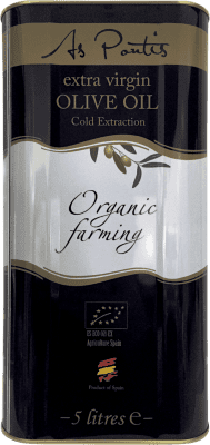 142,95 € Free Shipping | Olive Oil As Pontis Vieiru Ecológico Estremadura Spain Manzanilla Special Can 5 L