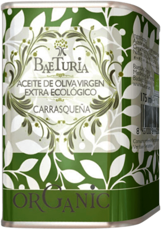 215,95 € Envoi gratuit | Boîte de 36 unités Huile d'Olive Baeturia Organic Estrémadure Espagne Carrasqueña Canette 18 cl