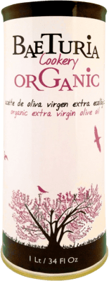 17,95 € 免费送货 | 橄榄油 Baeturia Organic Cookery EVOO 特级初榨 埃斯特雷马杜拉 西班牙 特殊罐 1 L