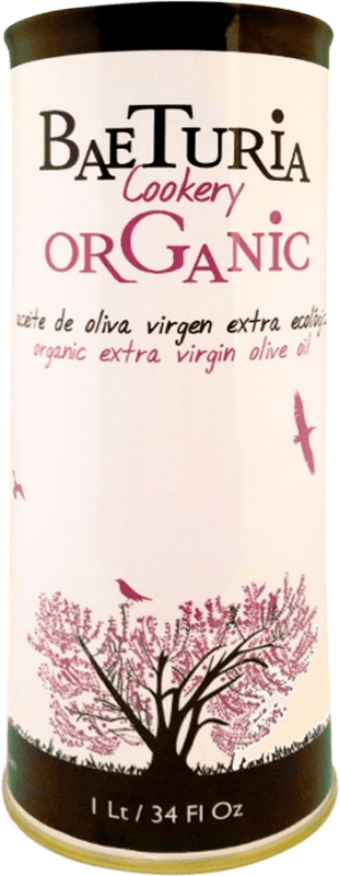 16,95 € Free Shipping | Olive Oil Baeturia Organic Cookery EVOO Extra Virgin Estremadura Spain Special Can 1 L