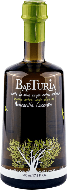 18,95 € 送料無料 | オリーブオイル Baeturia Organic Vidrio エストレマドゥーラ スペイン Manzanilla ボトル Medium 50 cl