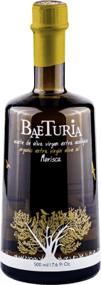 15,95 € Free Shipping | Olive Oil Baeturia Organic Vidrio Estremadura Spain Morisca Medium Bottle 50 cl
