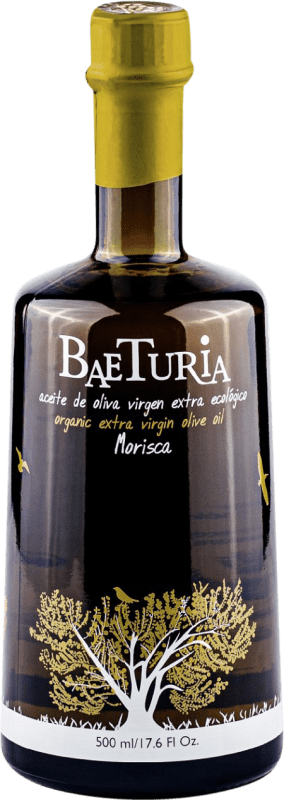 17,95 € Бесплатная доставка | Оливковое масло Baeturia Organic Vidrio Estremadura Испания Morisca бутылка Medium 50 cl