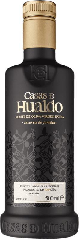 19,95 € Envío gratis | Aceite de Oliva Casas de Hualdo Reserva de Familia Vidrio D.O. Montes de Toledo Castilla la Mancha España Botella Medium 50 cl