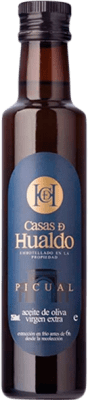 92,95 € Envío gratis | Caja de 12 unidades Aceite de Oliva Casas de Hualdo Vidrio D.O. Montes de Toledo Castilla la Mancha España Picual Botellín 25 cl