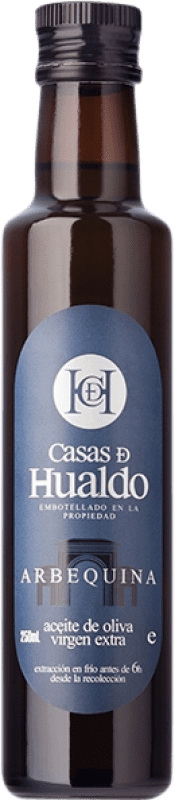 88,95 € 送料無料 | 12個入りボックス オリーブオイル Casas de Hualdo EVOO エキストラバージン カスティーリャ・ラ・マンチャ スペイン Arbequina — アルベキーナ 小瓶 25 cl ガラス