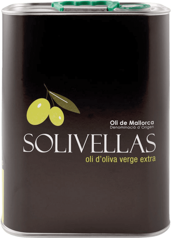 73,95 € Spedizione Gratuita | Olio d'Oliva Agro Alcudia Solivellas EVO Extra Vergine D.O. Oli de Mallorca Maiorca Spagna Lattina Speciale 3 L