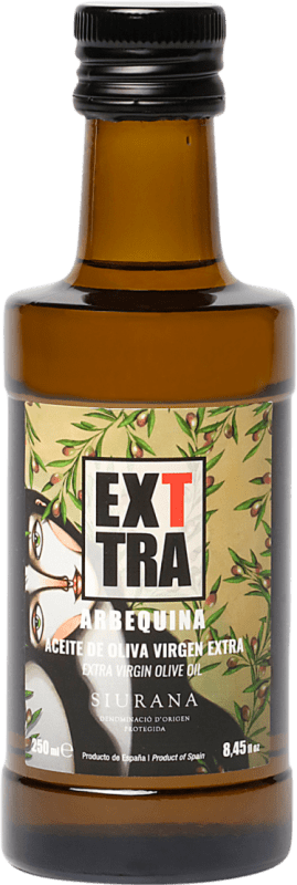6,95 € Envío gratis | Aceite de Oliva Exttra Original AOVE Virgen Extra D.O.P. Siurana Cataluña España Arbequina Botellín 25 cl Vidrio