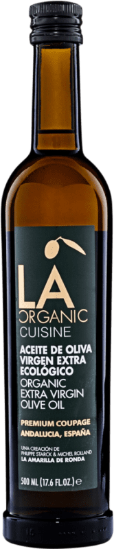 19,95 € Envío gratis | Aceite de Oliva La Amarilla de Ronda LA Organic Cuisine Vidrio Andalucía España Botella Medium 50 cl