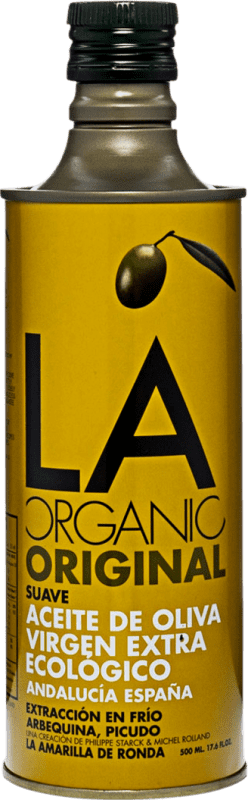 19,95 € Envío gratis | Aceite de Oliva La Amarilla de Ronda LA Organic Original Suave Andalucía España Lata 50 cl