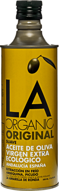 19,95 € Kostenloser Versand | Olivenöl La Amarilla de Ronda LA Organic Original Suave Andalusien Spanien Ökologisch Mittlere Blechdose 50 cl
