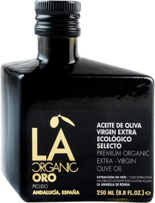 19,95 € 免费送货 | 橄榄油 La Amarilla de Ronda LA Organic Oro Vidrio 安达卢西亚 西班牙 Picuda 小瓶 25 cl