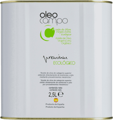 68,95 € Spedizione Gratuita | Olio d'Oliva Oleocampo Premium Ecológico Andalusia Spagna Picual Lattina Speciale 2,5 L