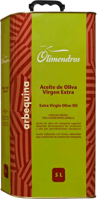 61,95 € 免费送货 | 橄榄油 Olimendros EVOO 特级初榨 穆尔西亚地区 西班牙 Arbequina — 阿贝基纳 特殊罐 5 L