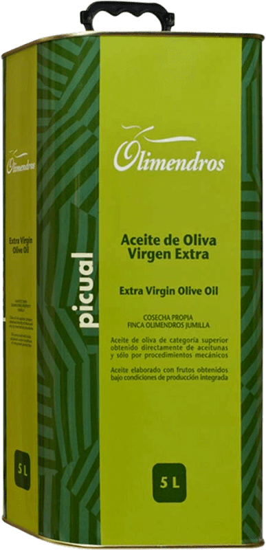 81,95 € Envío gratis | Aceite de Oliva Olimendros Región de Murcia España Picual Lata Especial 5 L