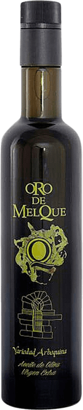 13,95 € Kostenloser Versand | Olivenöl Oro de Melque E-NOL Extra Nativ Kastilien-La Mancha Spanien Arbequina Medium-Flasche 50 cl Glas