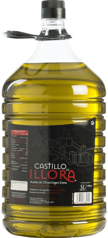 44,95 € Spedizione Gratuita | Olio d'Oliva Roldán 1895 Castillo de Íllora Tradizionale, EVO Extra Vergine D.O. Poniente de Granada Andalusia Spagna Tanica 5 L PET