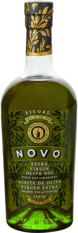 32,95 € Spedizione Gratuita | Olio d'Oliva Venchipa O-Med NOVO Primer Día de Cosecha Andalusia Spagna Picual Bottiglia Medium 50 cl