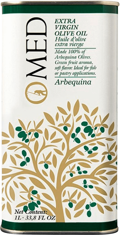 34,95 € Spedizione Gratuita | Olio d'Oliva Venchipa O-Med Andalusia Spagna Arbequina Lattina Speciale 1 L