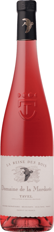 36,95 € Spedizione Gratuita | Vino Rosato Domaine de La Mordorée La Reine des Bois A.O.C. Tavel Francia Syrah, Garnacha — Grenache, Cinsault, Clairette Bottiglia 75 cl