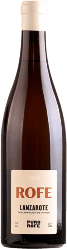 35,95 € Envío gratis | Vino blanco Puro Rofe Blanco D.O. Lanzarote Islas Canarias España Malvasía, Listán Blanco, Vijariego Blanco Botella 75 cl