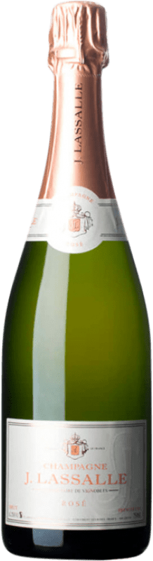 88,95 € Бесплатная доставка | Белое игристое Jules Lassalle Premier Cru Rose брют A.O.C. Champagne шампанское Франция Pinot Black, Chardonnay, Pinot Meunier бутылка 75 cl