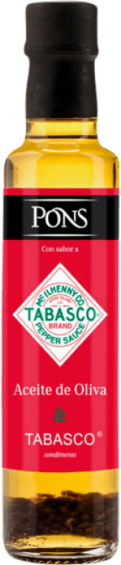 10,95 € Envio grátis | Azeite de Oliva Clos Pons Espanha Garrafinha 25 cl Tabasco
