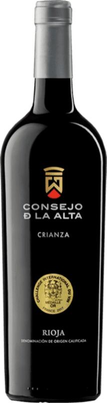 13,95 € 免费送货 | 红酒 Consejo de la Alta 岁 D.O.Ca. Rioja 拉里奥哈 西班牙 Tempranillo 瓶子 75 cl