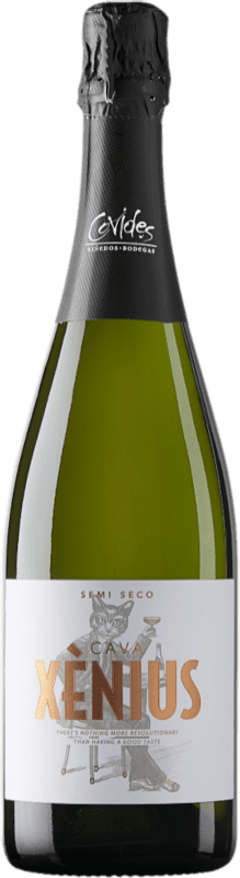 9,95 € Envoi gratuit | Vin Mousseux Blanc Covides Xènius Semiseco — Demi-Sec D.O. Cava Espagne Macabeo — Macabeu, Xarel·lo, Parellada 75 cl