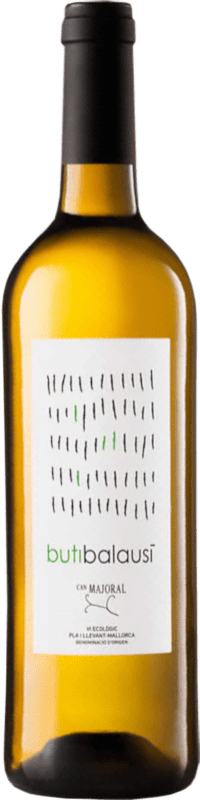 10,95 € Spedizione Gratuita | Vino bianco Can Majoral Butibalausi Blanc D.O. Pla i Llevant Maiorca Spagna Chardonnay, Parellada, Premsal Bottiglia 75 cl