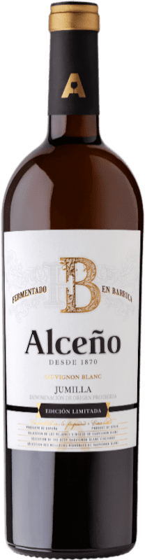 12,95 € Spedizione Gratuita | Vino Bianco Alceño Fermentato in Botte D.O. Jumilla Spagna Sauvignon 75 cl