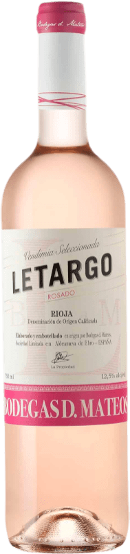 5,95 € 免费送货 | 玫瑰酒 La Mateo Letargo Rosado D.O.Ca. Rioja 拉里奥哈 西班牙 Grenache 瓶子 75 cl