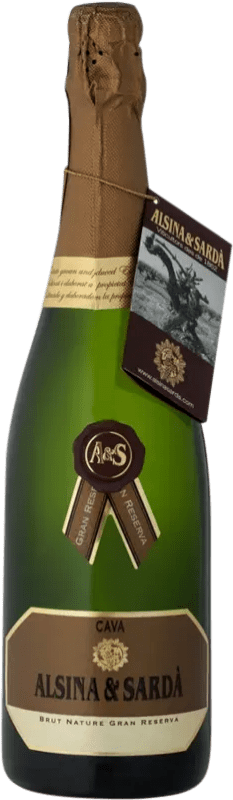 15,95 € Kostenloser Versand | Weißer Sekt Alsina Sardà Sello Brut Nature Große Reserve — Lange Reifung D.O. Cava Spanien Macabeo, Xarel·lo, Parellada Flasche 75 cl