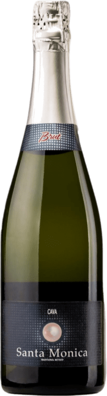 9,95 € Spedizione Gratuita | Spumante Bianco Bardinet Santa Mónica Brut D.O. Cava Spagna Macabeo, Xarel·lo, Parellada Bottiglia 75 cl