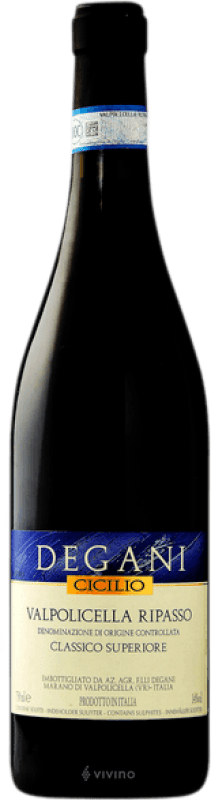 16,95 € Free Shipping | Red Wine Degani Cicilio D.O.C. Valpolicella Ripasso Veneto Italy Corvina, Rondinella, Corvinone, Bacca Bottle 75 cl