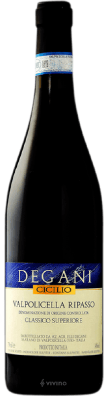 16,95 € Free Shipping | Red wine Degani Cicilio D.O.C. Valpolicella Ripasso Veneto Italy Corvina, Rondinella, Corvinone, Bacca Red Bottle 75 cl