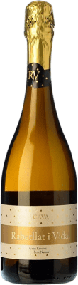 17,95 € Envío gratis | Espumoso Blanco Ca N'Estella Rabetllat i Vidal Brut Nature Gran Reserva D.O. Cava España Macabeo, Xarel·lo, Chardonnay 75 cl