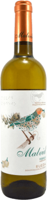 9,95 € Envío gratis | Vino blanco Vitivinícolas Lasecanas Malvid D.O. Rueda Castilla y León España Verdejo Botella 75 cl