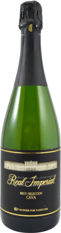 10,95 € Spedizione Gratuita | Spumante Bianco Pri Hagafen. Real Imperial Brut Selezione D.O. Cava Spagna Bottiglia 75 cl Kosher
