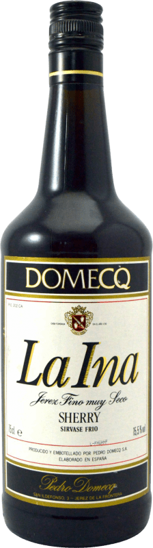 28,95 € 送料無料 | 強化ワイン Pedro Domecq Fundador La Ina 1990's コレクターの標本 スペイン ボトル 75 cl