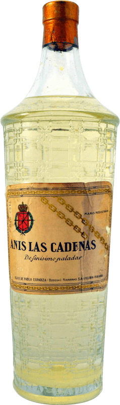 57,95 € Envio grátis | Anis Hijos de Pablo Esparza Las Cadenas 1970's Espécime de Colecionador Espanha Garrafa 1 L