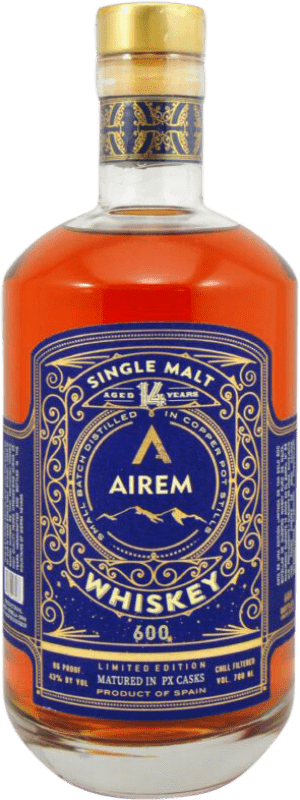 157,95 € Free Shipping | Whisky Single Malt Airem Spain 14 Years Bottle 70 cl