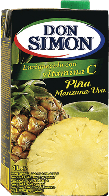 23,95 € Spedizione Gratuita | Bibite e Mixer Don Simón Zumo Piña Tetrabrick Spagna Bottiglia 1 L