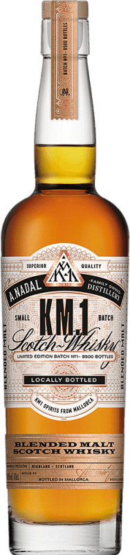 35,95 € Spedizione Gratuita | Whisky Blended Antonio Nadal KM. 1 Scoth Malt Spagna Bottiglia 70 cl