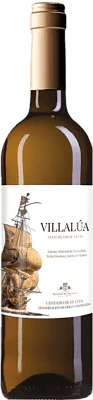 6,95 € Envío gratis | Vino blanco Marqués de Villalúa Viñalúa Blanco Seco D.O. Condado de Huelva España Pedro Ximénez, Moscatel, Zalema Botella 75 cl