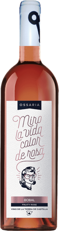 3,95 € Spedizione Gratuita | Vino Rosato Ossaria I.G.P. Vino de la Tierra de Castilla Spagna Syrah Bottiglia 75 cl