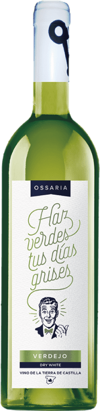 3,95 € Бесплатная доставка | Белое вино Ossaria I.G.P. Vino de la Tierra de Castilla Испания Verdejo — Вердехо 75 cl
